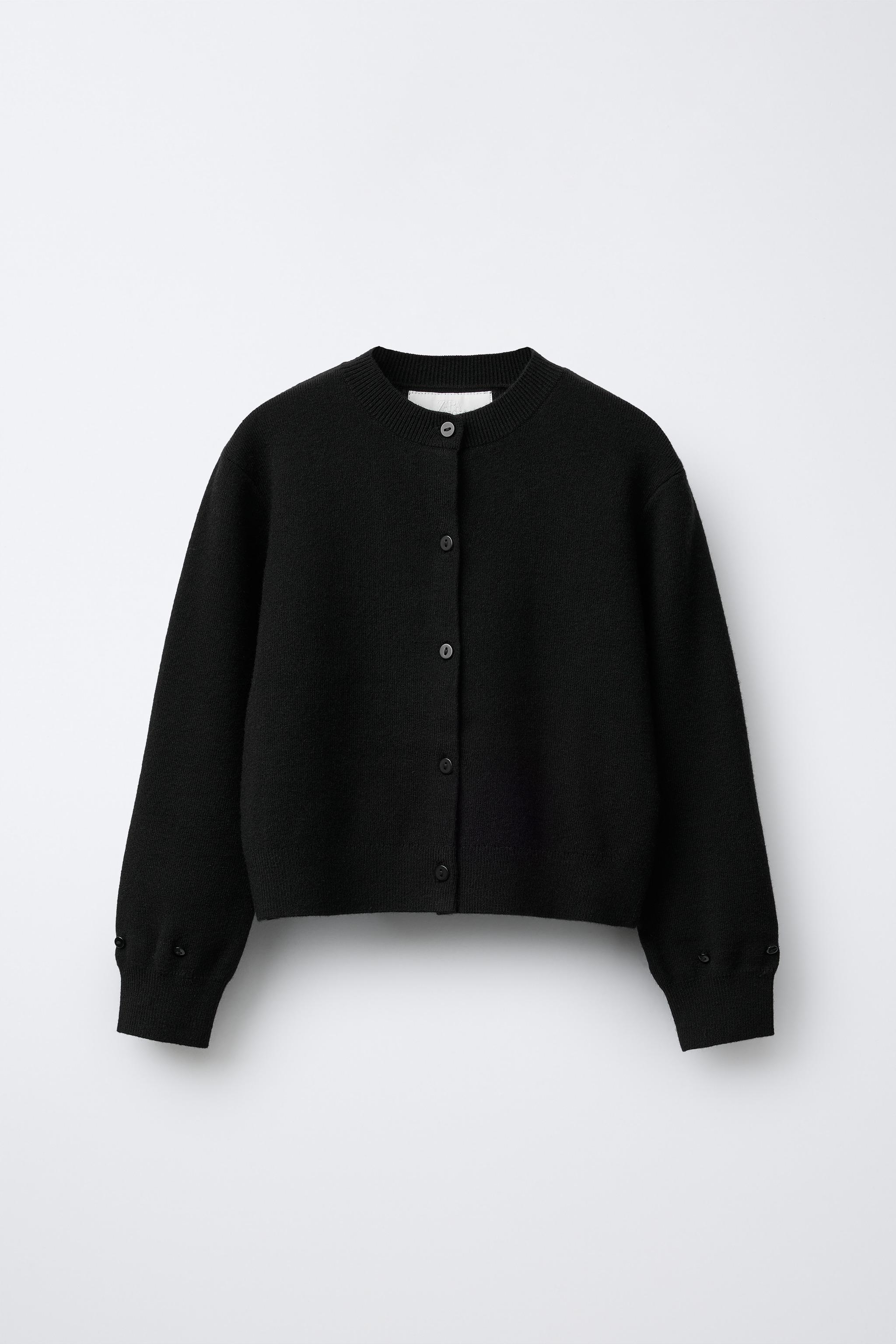 KNIT CARDIGAN WITH DETACHABLE FEATHERS